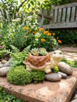 Tilly the Turtle Ceramic Succulent Planter Pot | Cute Animal Flower Pot for Indoor Plants, Desk Decor & Home Decoration - Image 3