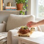 Tilly the Turtle Ceramic Succulent Planter Pot | Cute Animal Flower Pot for Indoor Plants, Desk Decor & Home Decoration