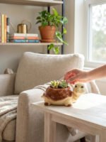 Tilly the Turtle Ceramic Succulent Planter Pot | Cute Animal Flower Pot for Indoor Plants, Desk Decor & Home Decoration