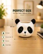 Cute Panda Ceramic Planter Pot for Indoor Plants | Animal Shape Succulent Pot | Decorative Tabletop Flower Pot for Home & Office Decor - Image 5