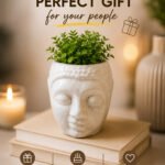 Abstract Face Ceramic Planter Pot | Modern Art Decorative Flower Pot for Indoor Plants, Succulents & Home Decor